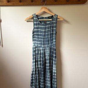 Neuw Blue and White Tie-Dye Sleeveless Maxi Dress